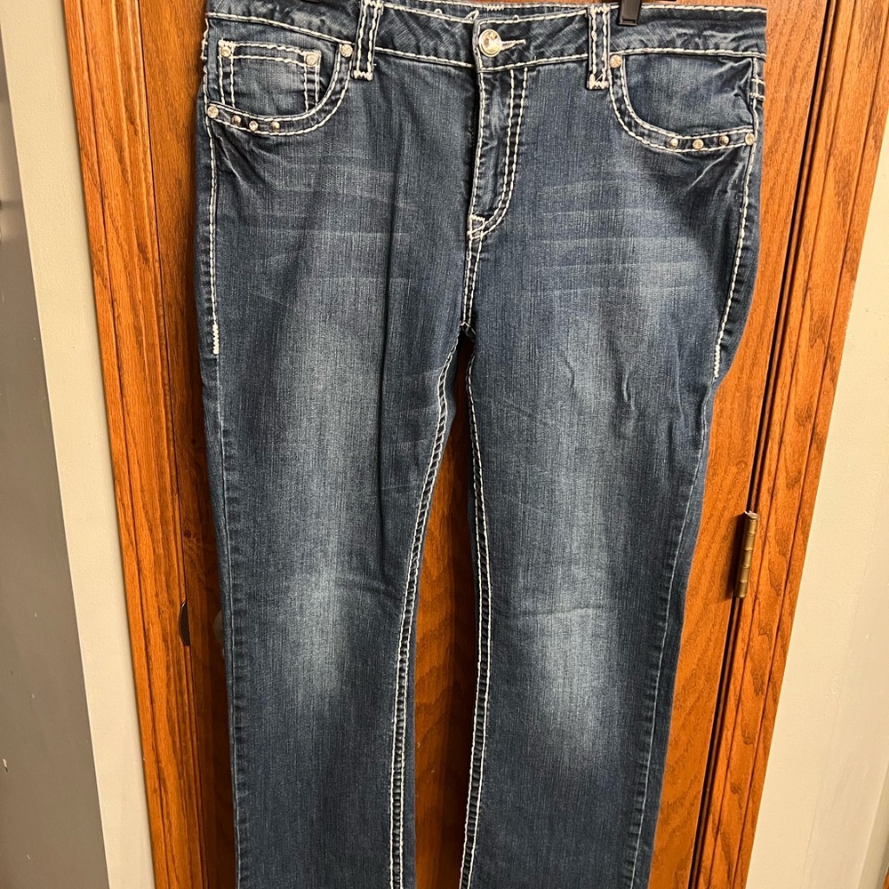 L.A. Idol Dark Blue Straight Leg Women's Jeans
